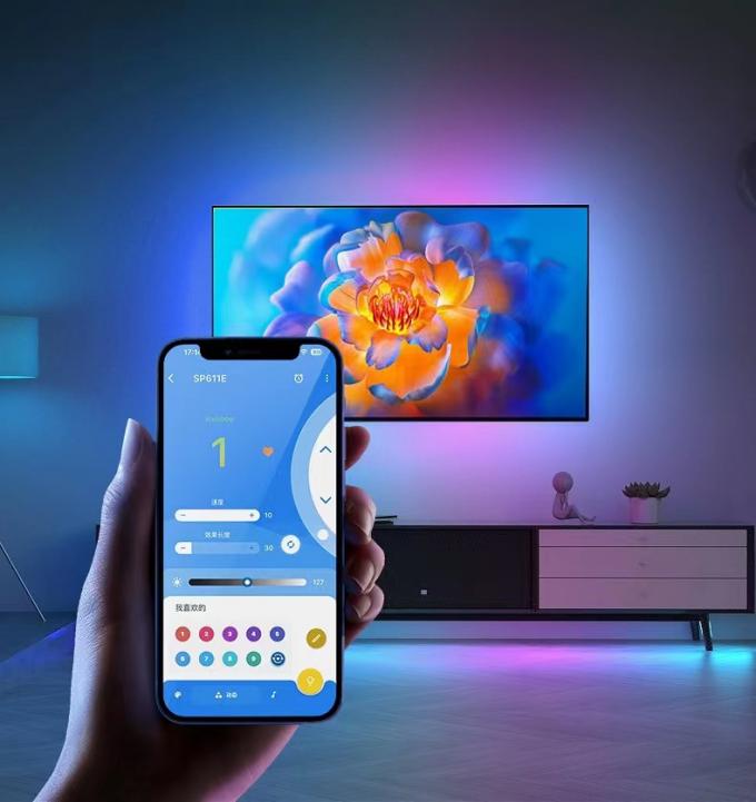 Ticari Magic COB LED Şerit Rüya Tam Renkli DC 24V Adres edilebilir 6